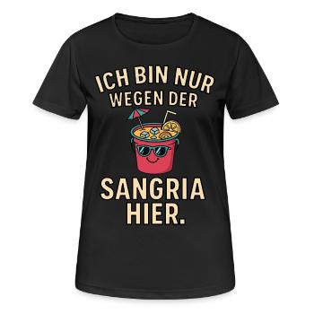 Sangria Malle Dire Drôle Majorque Fête Fun - T-shirt respirant Femme - noir - Devant - AI Model Female 172 light (172cm)