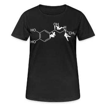 Escalade Bouldering Adrenalin Cadeau d'escalade - T-shirt respirant Femme - noir - Devant - AI Model Female 172 light (172cm)
