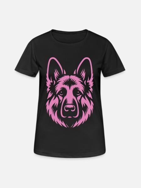 Pink Shepherd – Playful Shepherd Design - Women's Breathable T-Shirt - black
