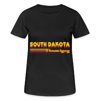 design cool du Dakota du Sud aux États-Unis - T-shirt respirant Femme - noir - Devant - AI Model Female 172 light (172cm)