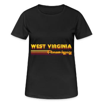 cool West Virginia USA states design - Women's Breathable T-Shirt - black - Front - AI Model Female 172 light (172cm)