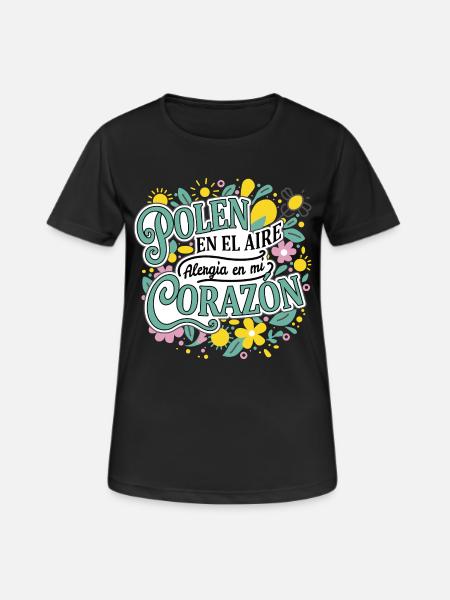 Pollen in the Air - Women's Breathable T-Shirt - black