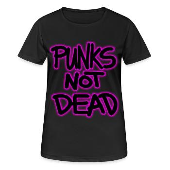 punks not dead - Women's Breathable T-Shirt - black - Front - AI Model Female 172 light (172cm)