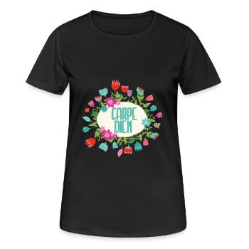 Carpe Diem - T-shirt respirant Femme - noir - Devant - AI Model Female 172 light (172cm)