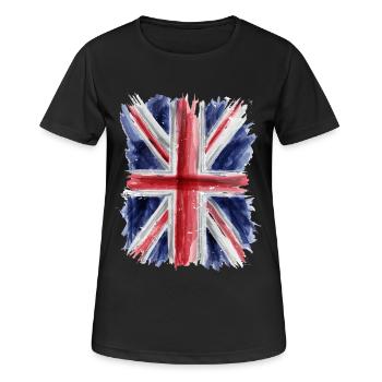 Drapeau britannique - T-shirt respirant Femme - noir - Devant - AI Model Female 172 light (172cm)