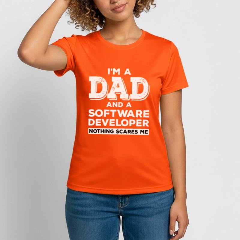 Programmierer Vater Software Entwickler IT Papa Frauen T-Shirt atmungsaktiv