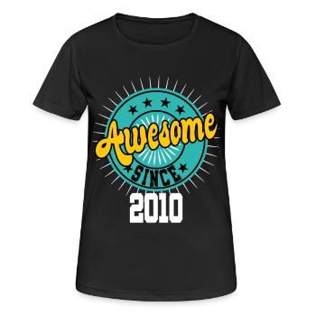 10. Geburtstag Junge Mädchen Geschenk - Frauen T-Shirt atmungsaktiv - Schwarz - Vorne - AI Model Female 172 light (172cm)