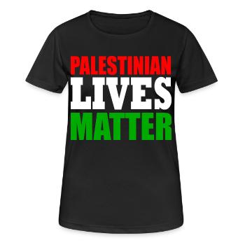 palestinian lives matter - Frauen T-Shirt atmungsaktiv - Schwarz - Vorne - AI Model Female 172 light (172cm)