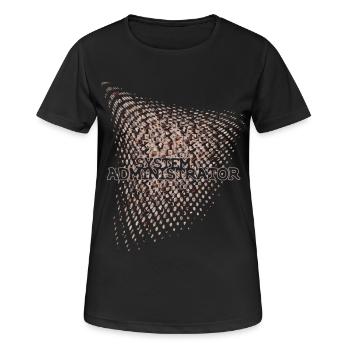 Administrateur système - T-shirt respirant Femme - noir - Devant - AI Model Female 172 light (172cm)