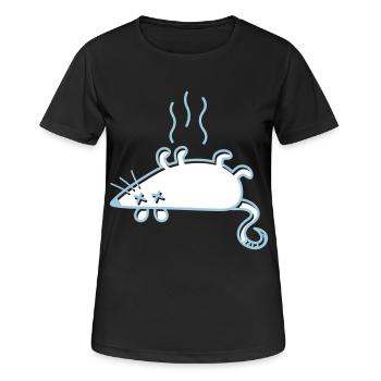 Une souris morte - T-shirt respirant Femme - noir - Devant - AI Model Female 172 light (172cm)