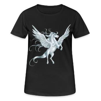 Pegasus with spread wings - Women's Breathable T-Shirt - black - Front - AI Model Female 172 light (172cm)