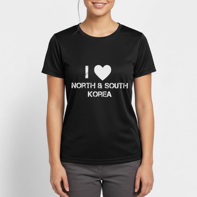 Corée du Nord Corée du Sud Corée T-shirt respirant Femme