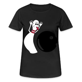 Bowling Pin - Frauen T-Shirt atmungsaktiv - Schwarz - Vorne - AI Model Female 172 light (172cm)