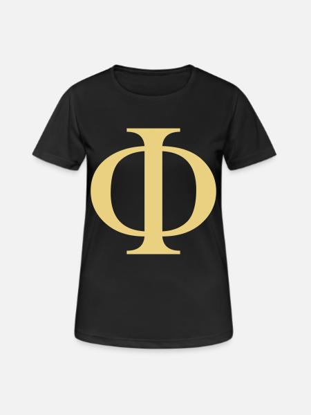 phi greek - T-shirt respirant Femme - noir