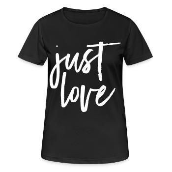 Just Love - Frauen T-Shirt atmungsaktiv - Schwarz - Vorne - AI Model Female 172 light (172cm)