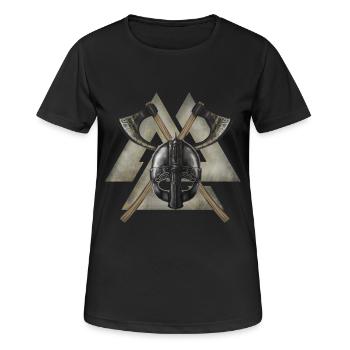 Walknot Walhalla Odin Götter Glaube neu Geschenk - Frauen T-Shirt atmungsaktiv - Schwarz - Vorne - AI Model Female 172 light (172cm)