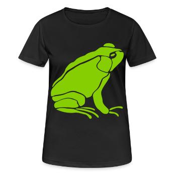 hopping frog animal - Women's Breathable T-Shirt - black - Front - AI Model Female 172 light (172cm)