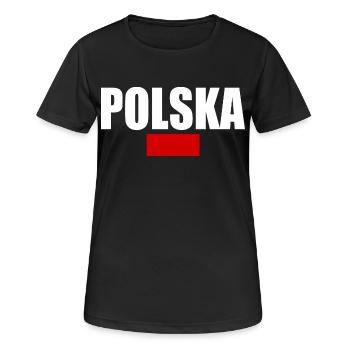 Pologne - T-shirt respirant Femme - noir - Devant - AI Model Female 172 light (172cm)