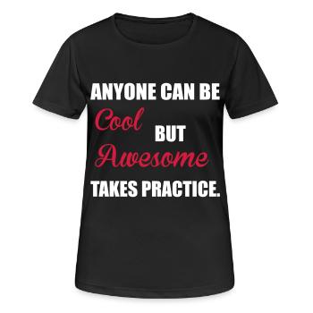 Awesome - Women's Breathable T-Shirt - black - Front - AI Model Female 172 light (172cm)
