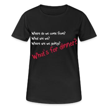 Funny quotes - Women's Breathable T-Shirt - black - Front - AI Model Female 172 light (172cm)