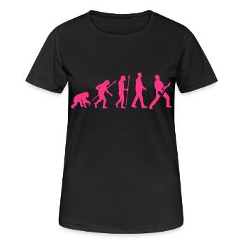 evolution_rocks_032012_f1c - T-shirt respirant Femme - noir - Devant - AI Model Female 172 light (172cm)