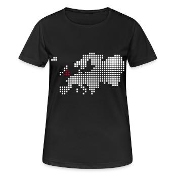 England - Women's Breathable T-Shirt - black - Front - AI Model Female 172 light (172cm)