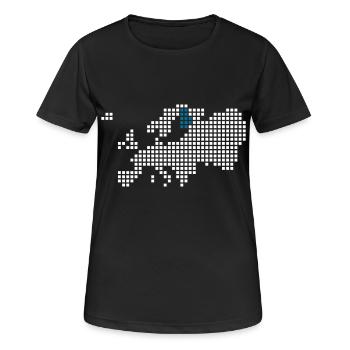 Finnland - Frauen T-Shirt atmungsaktiv - Schwarz - Vorne - AI Model Female 172 light (172cm)