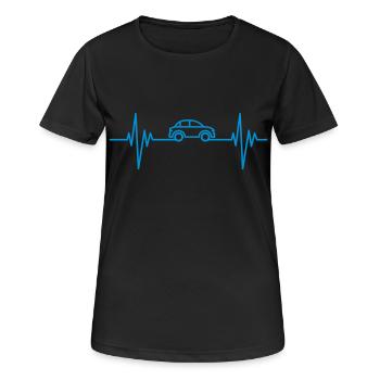 Car Pulse - Frauen T-Shirt atmungsaktiv - Schwarz - Vorne - AI Model Female 172 light (172cm)