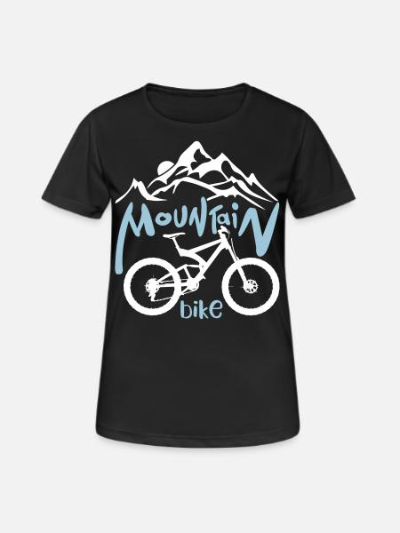 Mountain Bike Funny - Women's Breathable T-Shirt - black