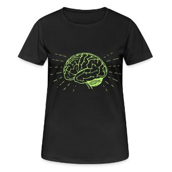 cerveau cerveau cerveau médecine cerveau idée chirurgie - T-shirt respirant Femme - noir - Devant - AI Model Female 172 light (172cm)