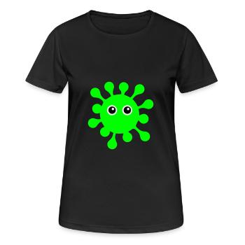 ★ Design colors changeable ★ Virus with googly eyes - Women's Breathable T-Shirt - black - Front - AI Model Female 172 light (172cm)
