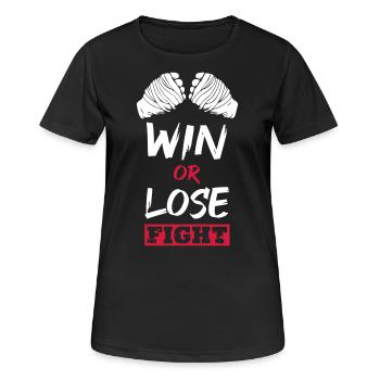 Win or Lose Fight - Frauen T-Shirt atmungsaktiv - Schwarz - Vorne - AI Model Female 172 light (172cm)