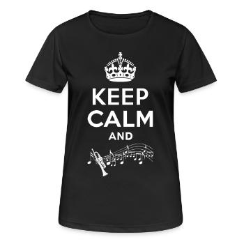 Keep Calm - Trompete - Women's Breathable T-Shirt - black - Front - AI Model Female 172 light (172cm)