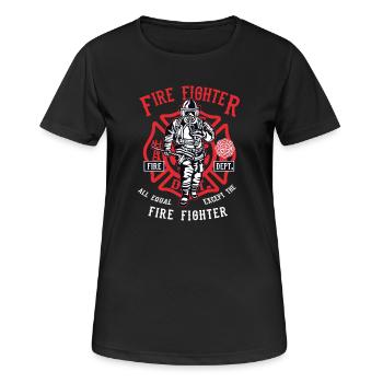 Firefighter - Women's Breathable T-Shirt - black - Front - AI Model Female 172 light (172cm)