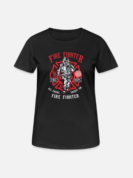 Firefighter - Women's Breathable T-Shirt - black