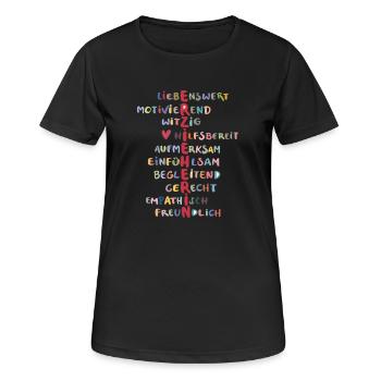 erzieherin - Frauen T-Shirt atmungsaktiv - Schwarz - Vorne - AI Model Female 172 light (172cm)