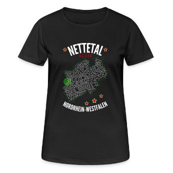 Location Nettetal - Women's Breathable T-Shirt - black - Front - AI Model Female 172 light (172cm)