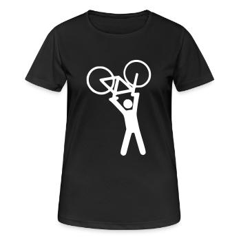 faire du vélo - T-shirt respirant Femme - noir - Devant - AI Model Female 172 light (172cm)