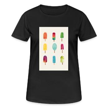Icecream love - Women's Breathable T-Shirt - black - Front - AI Model Female 172 light (172cm)