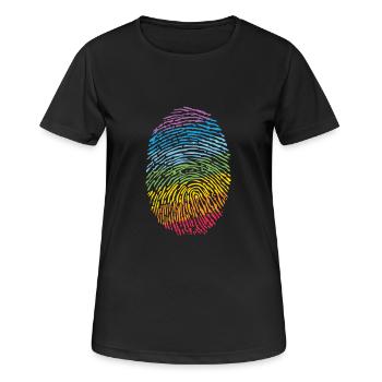 LGBT Rainbow Gay Heart Homosexuality - Women's Breathable T-Shirt - black - Front - AI Model Female 172 light (172cm)