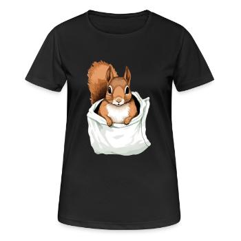 Boog the Squirrel - Women's Breathable T-Shirt - black - Front - AI Model Female 172 light (172cm)