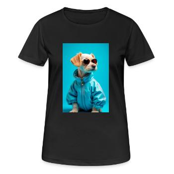 chiens super mignons victimes de la mode – Maltais - T-shirt respirant Femme - noir - Devant - AI Model Female 172 light (172cm)