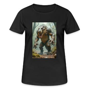 Ammit, bête monstrueuse, attendant par les écailles de j - T-shirt respirant Femme - noir - Devant - AI Model Female 172 light (172cm)