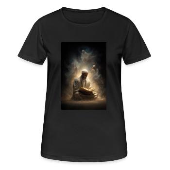 Divine Light of Reflection - Women's Breathable T-Shirt - black - Front - AI Model Female 172 light (172cm)