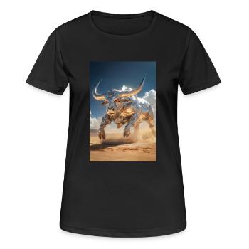 Chrome Bull Power Charge - Women's Breathable T-Shirt - black - Front - AI Model Female 172 light (172cm)