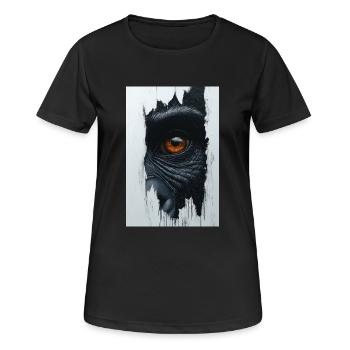 Regard primitif perçant - T-shirt respirant Femme - noir - Devant - AI Model Female 172 light (172cm)
