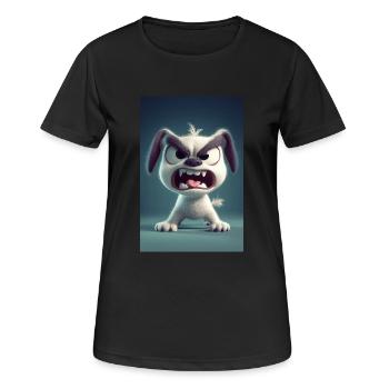 Grumpy Cartoon Dog Rage Mode - Women's Breathable T-Shirt - black - Front - AI Model Female 172 light (172cm)