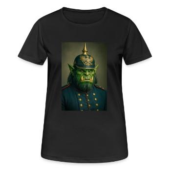 Kaiserlicher Ork-General - Frauen T-Shirt atmungsaktiv - Schwarz - Vorne - AI Model Female 172 light (172cm)