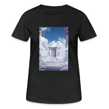 Golden Gates in the Clouds - Women's Breathable T-Shirt - black - Front - AI Model Female 172 light (172cm)