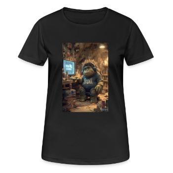Internet-Troll wird gesperrt - Frauen T-Shirt atmungsaktiv - Schwarz - Vorne - AI Model Female 172 light (172cm)